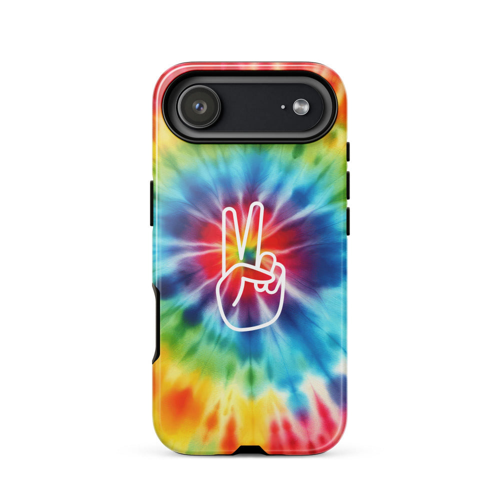 Tie Dye Peace Sign iPhone 17 Air Tough Case - Glossy Finish - https://ascensionemporium.net